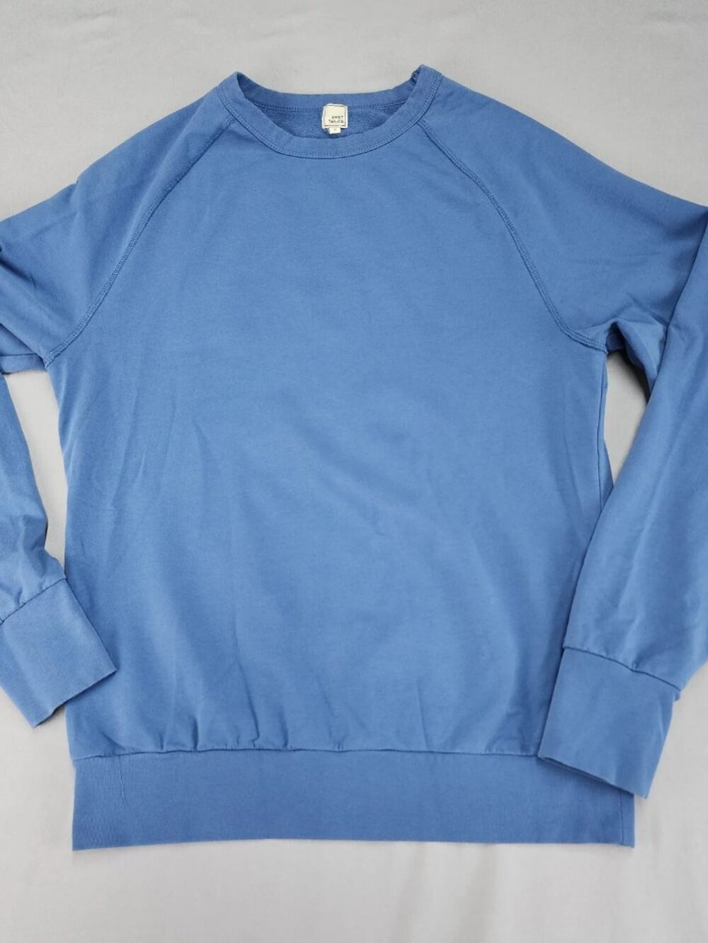 SWET TAILOR Womens M Blue Crew Neck Raglan Sleeve Pullover Sweatshirt